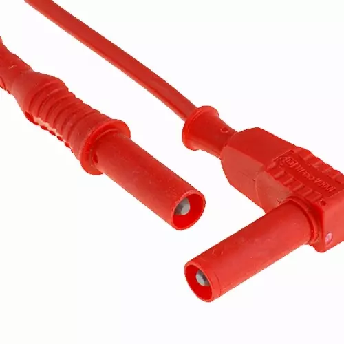 PJP 2350-IEC 12A PVC Lead with 4 mm Right Angle to Straight Plugs