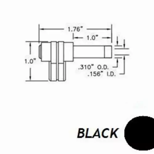 E-Z Hook 9309 Shrouded Right-Angle Banana Jack