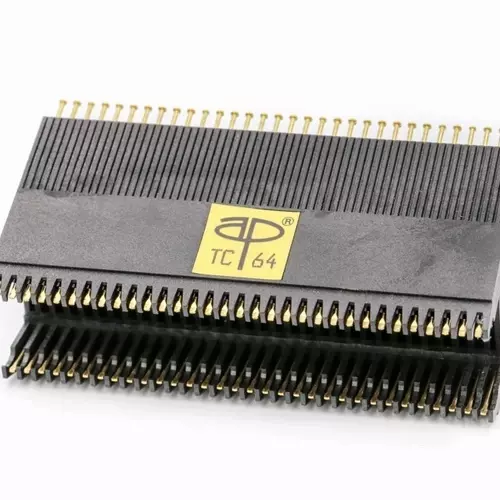 900743-64-Au 64 Pin DIL Duck Bill Nail Heads 0.9" Gold Clip