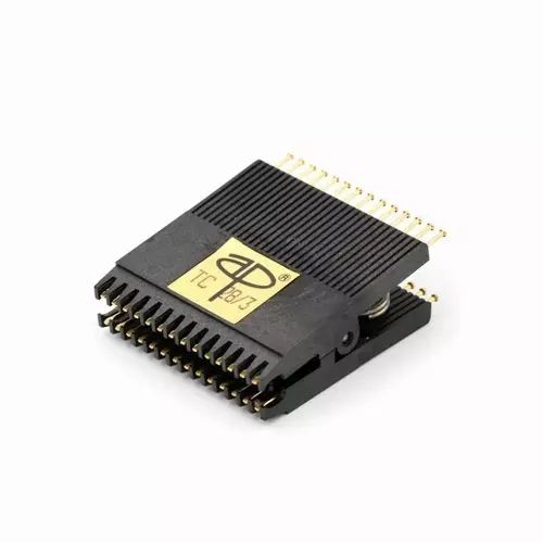 900742-28-Au 28 Pin DIL Duck Bill Nail Heads 0.3" Gold Clip