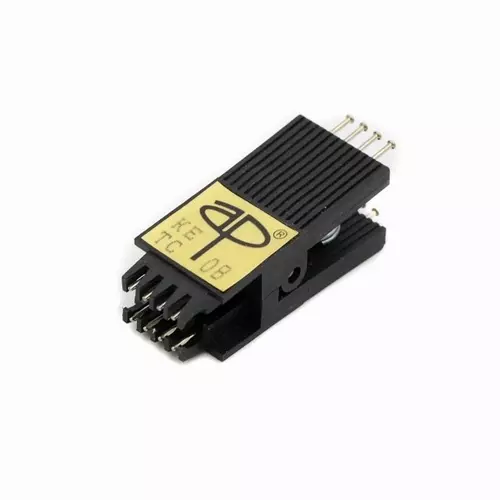 900741-08-Au 8 Pin Knife Edge DIL/DIP Nail Head Test Clip - Gold
