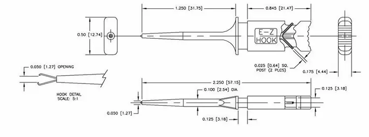 E-Z Hook 9099-0256-24 XKM Double Gripper SMD Test Hook Lead