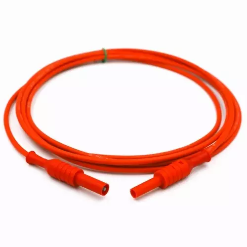 WSRAL03 12A PVC Test Lead With Straight Shrouded Banana Plug and Socket