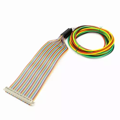 PTC064-4x16-9010 64way DIN 41612 connector to 4 x 3m Cables with Stripped Ends