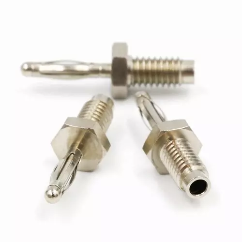 PJP 202 2mm Stackable Banana Plug with M4 Threaded Stud