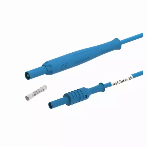 Electro PJP 12060-IEC-2A  Fused 4mm Banana Plug & Socket Lead - 2A