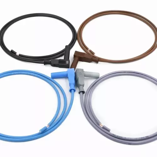 W-WX-001-01CD400 4mm Right Angled Banana Plug Lead Set