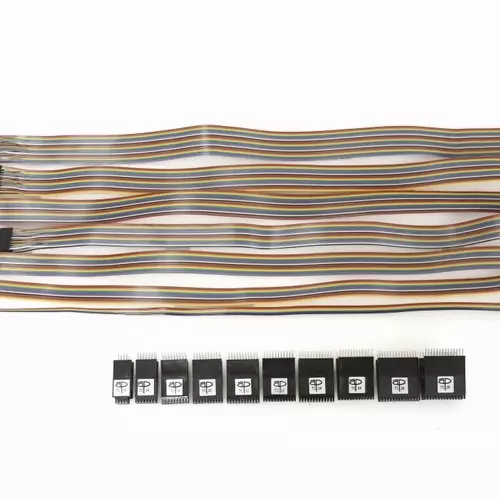 8-28 Pin DIL IC Test Clip Set (large) with 40 Way IDC Socket Cables